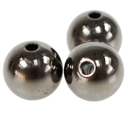 položky Ozdobné korálky antracit metalíza 14mm 35 ks