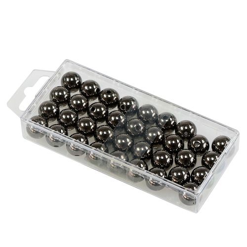 položky Ozdobné korálky antracit metalíza 14mm 35 ks