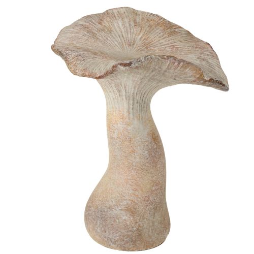 Dekorativní houba z litého kamene, podzimní dekorace, šedá, 19×15cm, výška 23cm