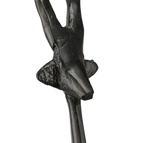 Floristik24 Dekorativní kovová ozdobná figurka soba v černé barvě 15cmx8cmx53cm