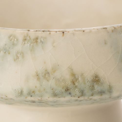 Dekorativní keramická miska, krémově šedozelená, Ø20cm, V16cm | Floristik24.cz