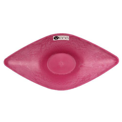 Floristik24 Dekorační miska růžová 34cm x 17,5cm H10cm, 1díl