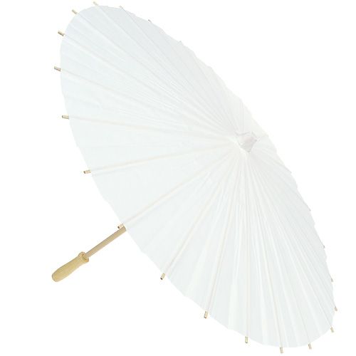 Floristik24 Dekorativní deštník bílý Ø60cm H42cm