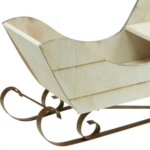Floristik24 Dekorativní sáně dřevěné vánoční sáně přírodní 36×13×21cm