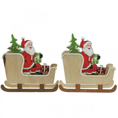 položky Deco sáňky s Mikulášem vánoční sáňky 10cm 2ks