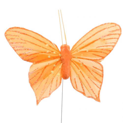 Floristik24 Deco motýl oranžová 12ks