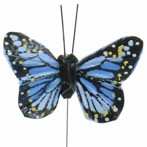 položky Dekorativní motýlci na drátě vícebarevní 5,5cm 24ks