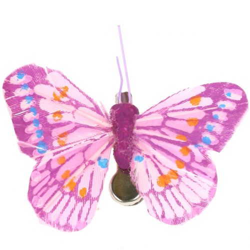 položky Ozdobní motýlci na klip, různé barvy 6cm 24ks