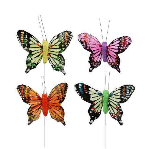 Floristik24 Ozdobní motýlci, různé 6cm, 24ks