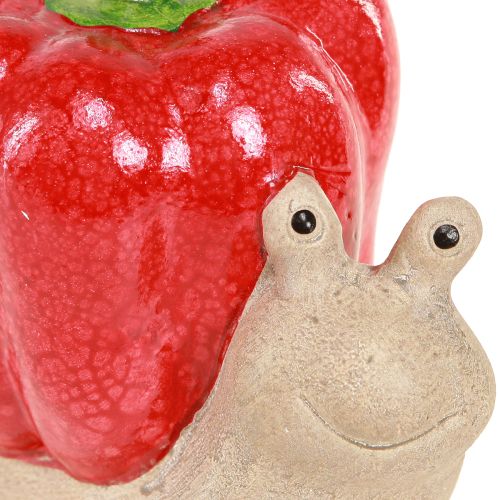 položky Dekorativní šneci keramický pepř červený zelený H10cm 2 ks
