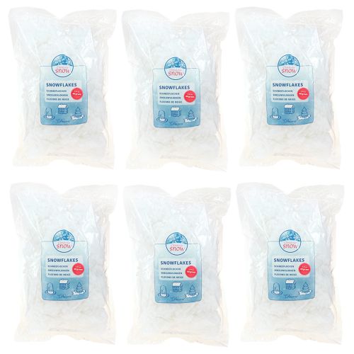 položky Dekorativní sněhové vločky, umělý sníh, nadýchaný, 40g × 6 kusů