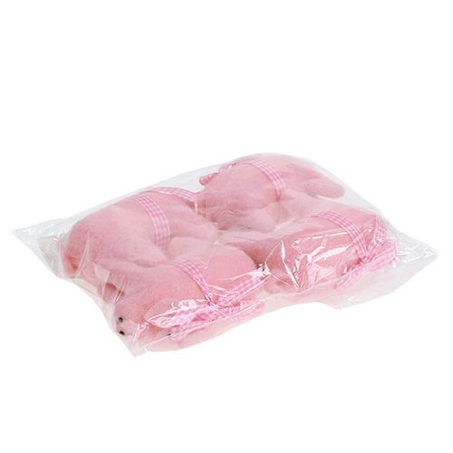 Floristik24 Dekorativní prase růžová 11,5cm 4ks