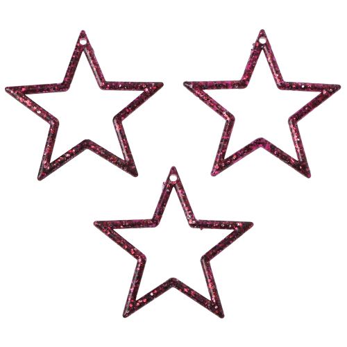 položky Dekorativní vánoční dekorace Star Berry Glitter Table Dekorace 4,5cm 120 ks