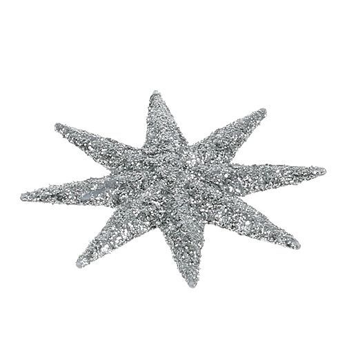 položky Ozdobné hvězdy stříbrné Ø5cm 20ks