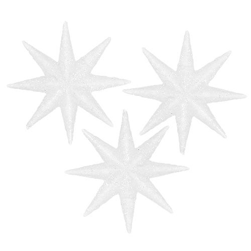 Floristik24 Dekorativní hvězdy bílé Ø5cm 20ks