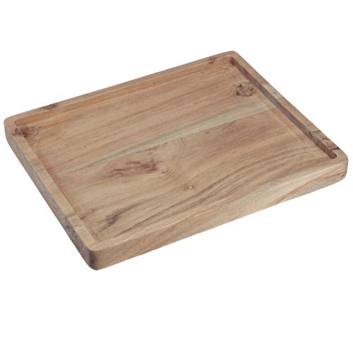 položky Dekorační tác z akátového dřeva obdélníkový přírodní 30×25cm