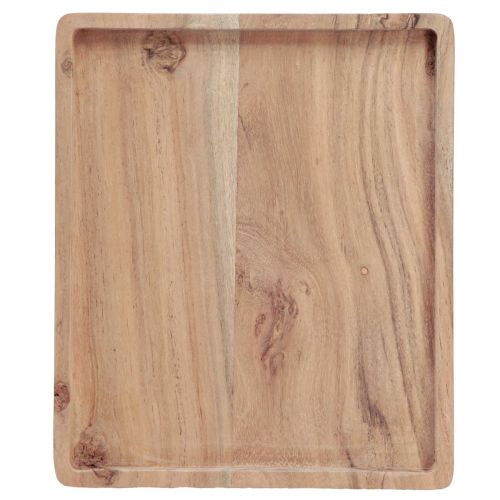 položky Dekorační tác z akátového dřeva obdélníkový přírodní 30×25cm