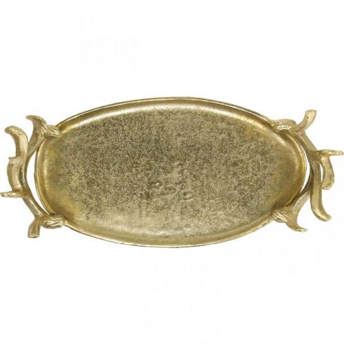 položky Ozdobný tác zlaté jelení parohy vintage tác oválný D35×Š17cm