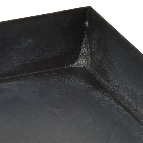 položky Dekorativní tác kovový tác černošedý praný 30×15cm