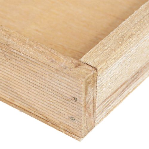 položky Dekorační tác podlouhlý dřevěný tác přírodní 42×14×3cm 3ks