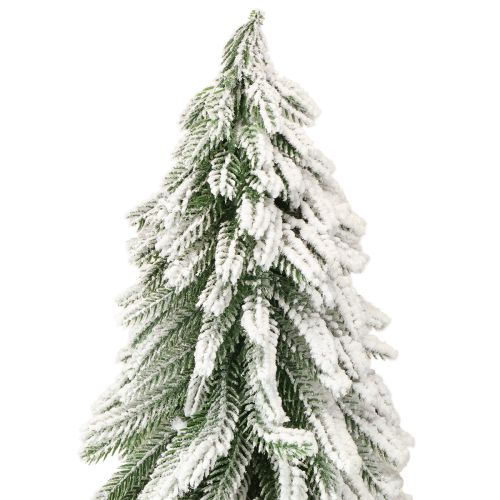 Floristik24 Dekorativní vánoční stromeček s podstavcem pokrytým sněhem a kůrou Ø20cm V50cm