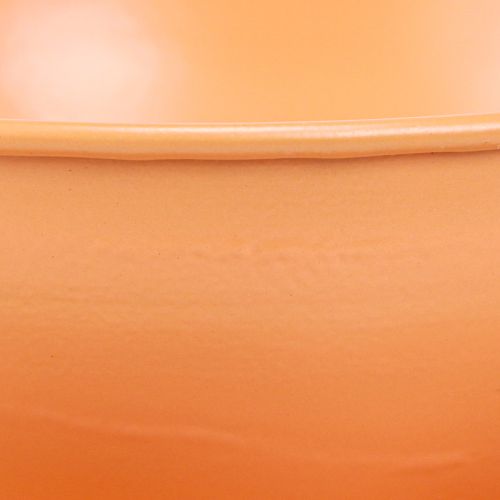 položky Ozdobný hrneček Ø16cm V9cm s talířkem kovová dekorace oranžová 2ks