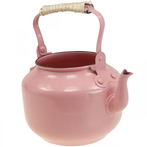 Floristik24 Dekorativní konvice květináč kovový starorůžový Ø8,6cm V16cm