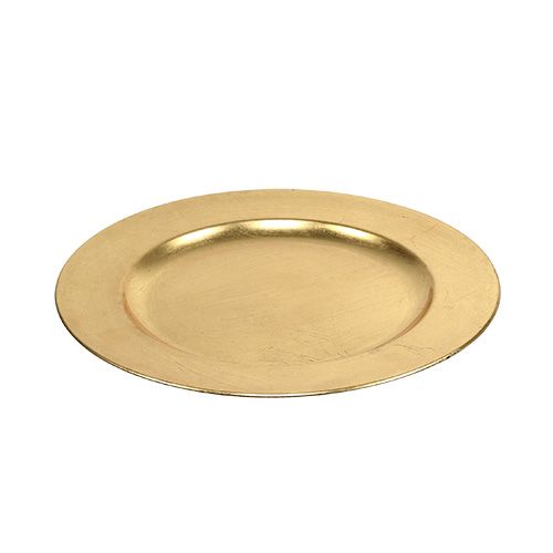 Floristik24 Dekorativní talíř zlatý Ø28cm
