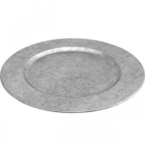 položky Deco Talíř Kovový talíř Vintage Deco Grey Ø33cm