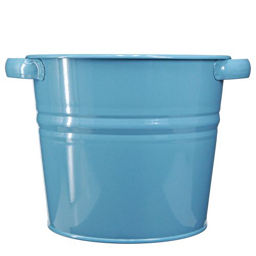 položky Ozdobný květináč kovový v modré barvě 31cmx26cmx21,5cm