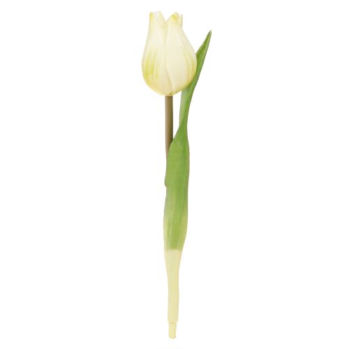 položky Dekorativní tulipány umělé květiny krémová bílá 20cm 6 ks
