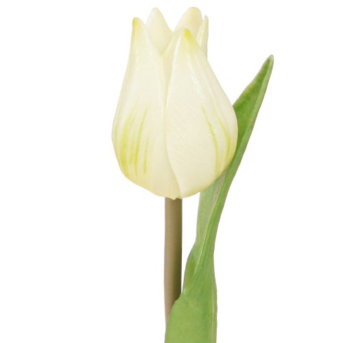 Floristik24 Dekorativní tulipány umělé květiny krémová bílá 20cm 6 ks