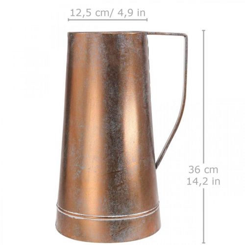 položky Dekorativní váza měděné barvy dekorativní džbán vintage dekorativní Š21cm V36cm