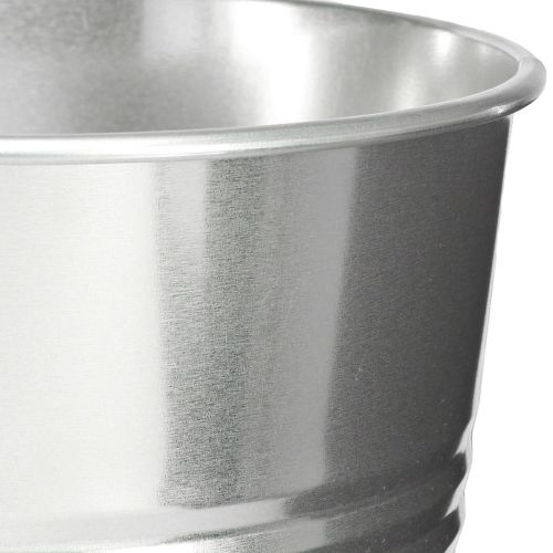 položky Dekorativní váza kovová kónická vysoká váza stříbrná V38,5cm 14,5L
