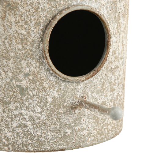 položky Dekorativní ptačí budka kovová závěsná dekorace ve starožitnosti Ø15cm V21cm