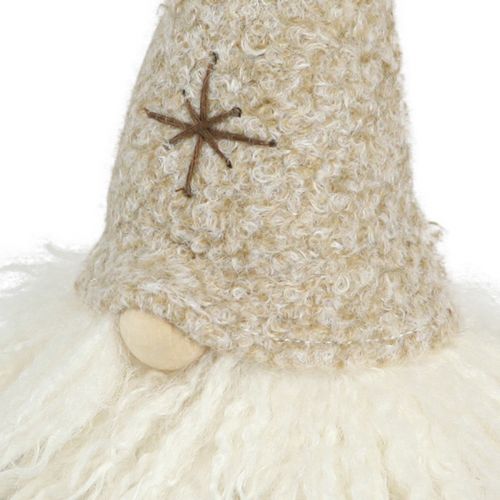 položky Ozdobný klobouk trpaslík z plsti stolní dekorace hnědá béžová V28cm 2 kusy