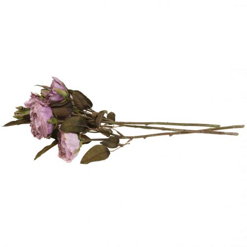 Floristik24 Deko kytice růže umělé květiny kytice růže fialová 45cm 3ks