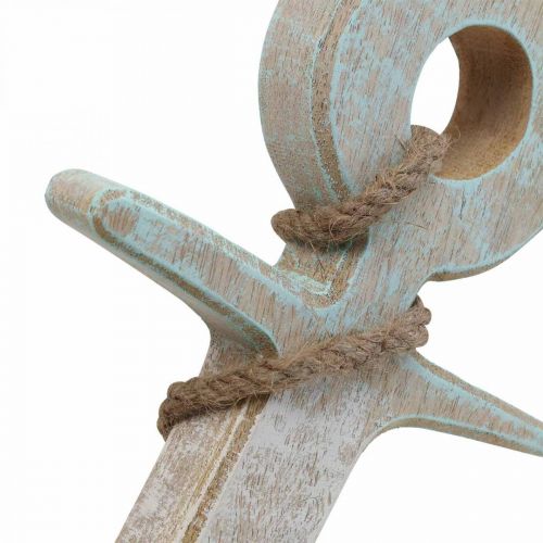 položky Kotva Deco Wood Maritime Deco Bílá Modrá 24,5cmx14,5cm