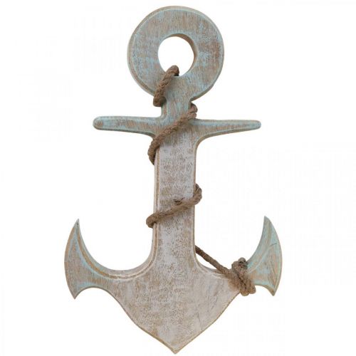 položky Kotva Deco Wood Maritime Deco White Blue 42cmx25cmx3,5cm