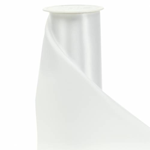 Floristik24 Saténová stuha stolní stuha bílá 200mm 10m