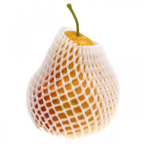 Floristik24 Deco hruška žlutá červená, deko ovoce, figurína jídla 12,5cm