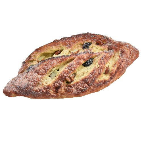 položky Dekorativní chléb potravinový atrapa rozinkový chléb umělý 22cm