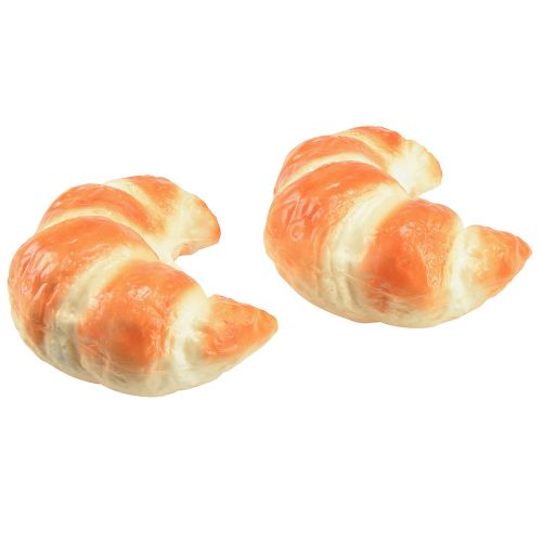 položky Dekorativní croissant umělá potravinová atrapa 10cm 2ks