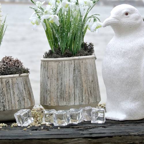 Floristik24 Dekorativní kostka ledu čirá 3cm - 4cm 500g