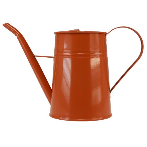 položky Dekorativní konev kovová dekorace oranžová hnědá 1,7L H23cm