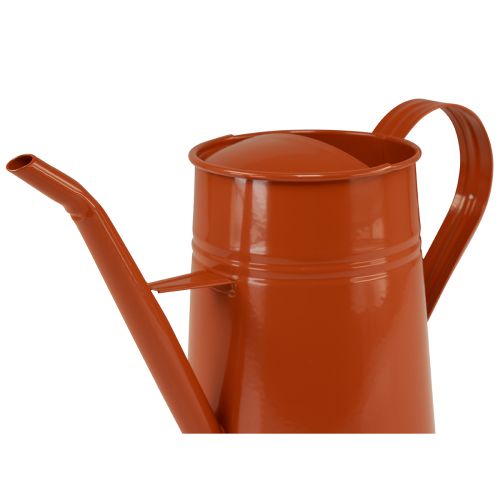 položky Dekorativní konev kovová dekorace oranžová hnědá 1,7L H23cm