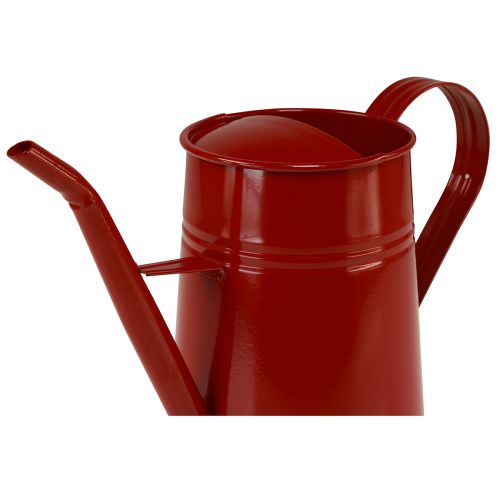 položky Dekorativní konev kovová vnitřní konev červená 1,7L H23cm