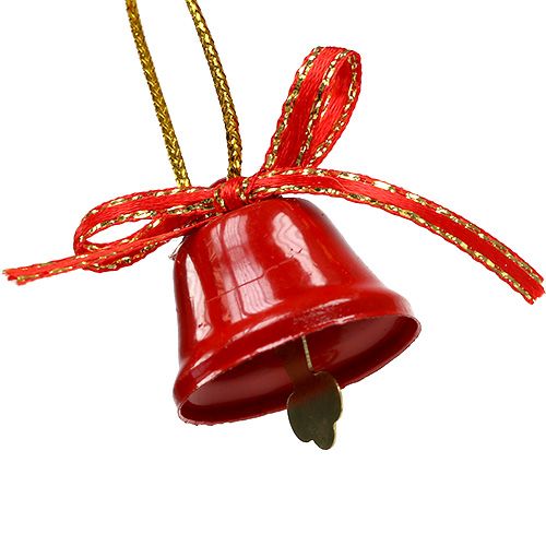 Floristik24 Deco zvonek červený 2,5cm 12ks