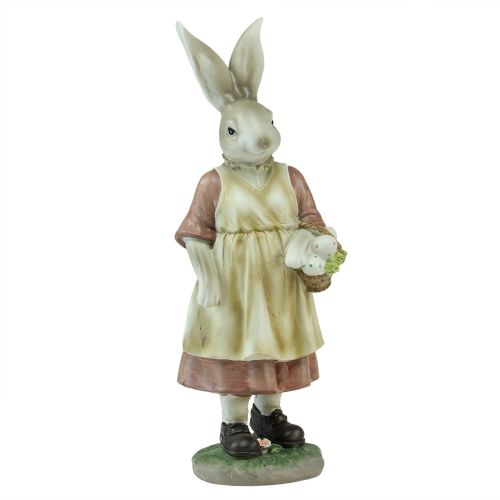 Dekorativní zajíček králík košík žena Velikonoční vajíčka ozdobná figurka Velikonoce V37cm