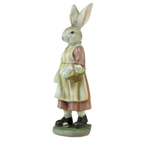 položky Dekorativní zajíček králík košík žena Velikonoční vajíčka ozdobná figurka Velikonoce V37cm